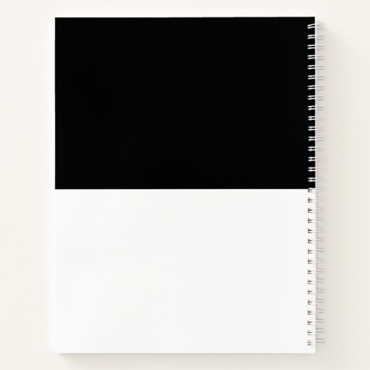 Positiviteit Zwart Wit Minimalistische Dankbaarhei Notitieboek (Achterkant)