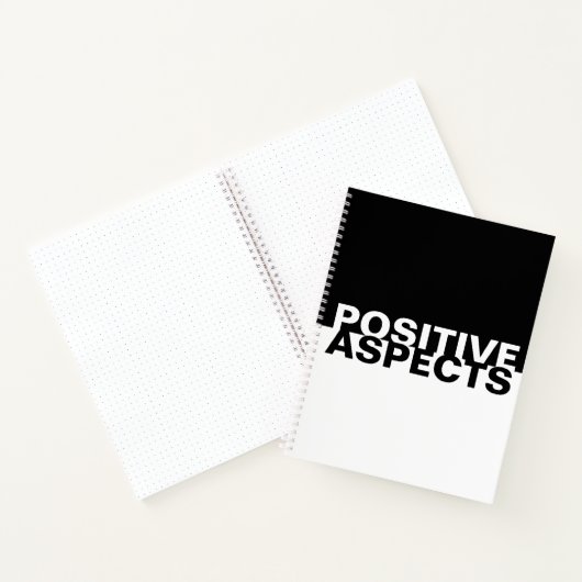 Positiviteit Zwart Wit Minimalistische Dankbaarhei Notitieboek (Binnen)