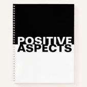 Positiviteit Zwart Wit Minimalistische Dankbaarhei Notitieboek (Voorkant)