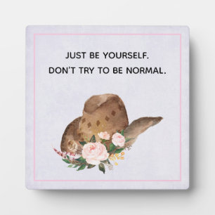 Positiviteitscijfer Wees jezelf met Cowgirl Pet Fotoplaat