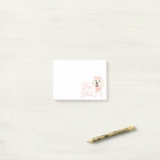 Poss Babe Custom Pet Post-It Notes (Sur un bureau)