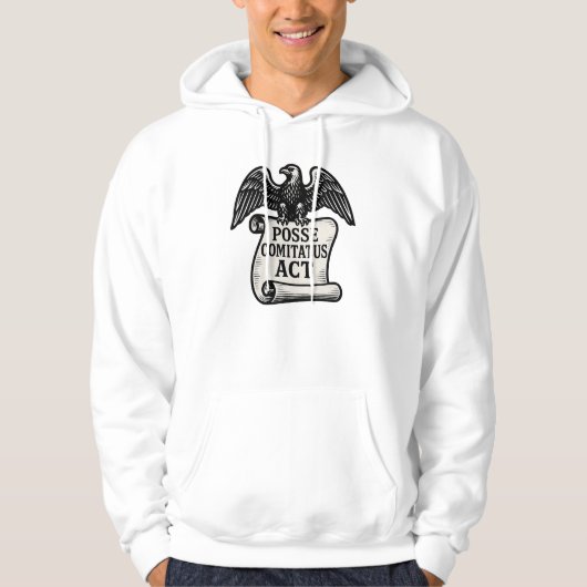 Posse Comitatus Act Eagle Scroll Hoodie (Voorkant)