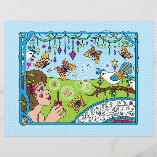 Posséder Une Feuille Papier Plat Imagination_Plat (Devant)