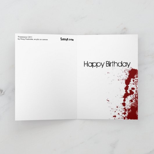 'Possession' Birthday Card Kaart (Binnen)