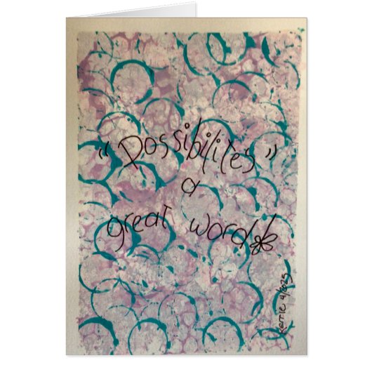 "Possibilités" (Devant)