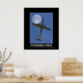 POSSIBILITÉS Motivation Avion Photo Poster (Cuisine)