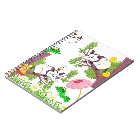 Possum Chick Frog Carnet aux champignons papillon (Côté gauche)