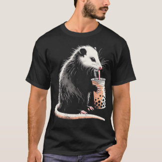 Possum Drink Boba Tea Schattige Opossum Bubble Tea T-shirt