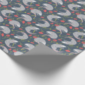 Possum en papaver bloemen cadeaupapier (Hoek)