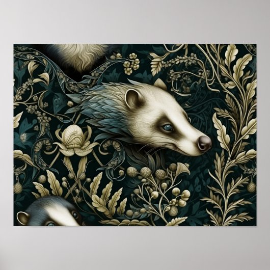 Possum Forêt Animal Caché | Impression murale Poss (Devant)