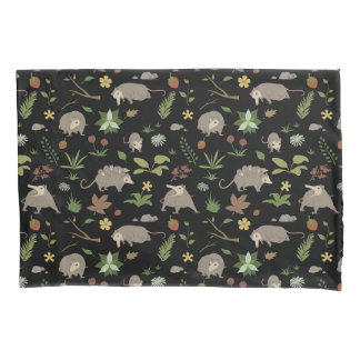 Possum in a Berry Field in Black Kussensloop