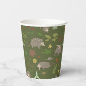 Possum in a Berry Field in Green Papieren Bekers (Achterkant)