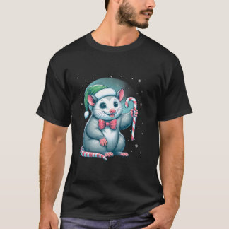 Possum Kerst Snoep Opposum Lover Knaagdiereigenaar T-shirt