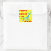 Possum Kingdom Lake, Texas Vierkante Sticker (Tas)