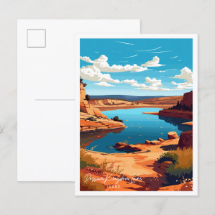 Possum Kingdom Lake vintage reisillustratie Briefkaart