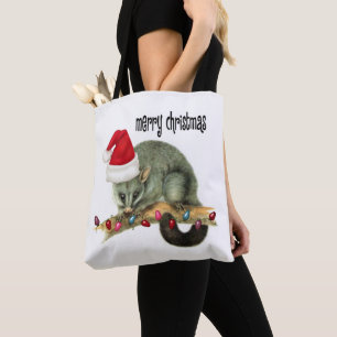 Possum Merry Kerstmis Canvas tassen