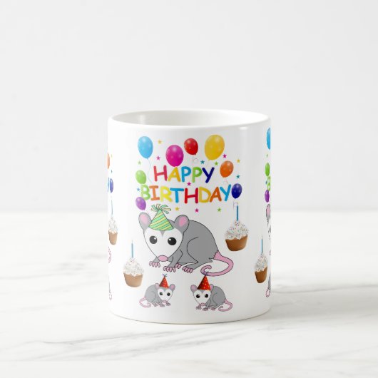 Possum Mug Joyeux Anniversaire Mug (Centre)