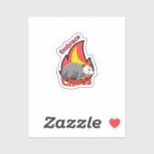 Possum Omhelzen Chaos & Kies Geweld Sticker (Vel)