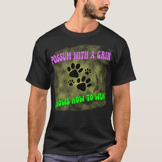 Possum opossum grappig afval meme straat kat t-shirt (Voorkant)