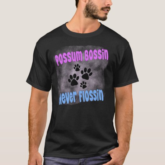 Possum opossum grappig afval meme straat kat t-shirt (Voorkant)