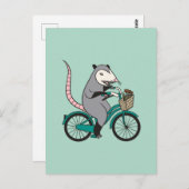 Possum Riding a Bicycle Briefkaart (Voorkant / Achterkant)