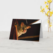 Possum ring staart possum blanco kaart notecard (Gele Bloem)