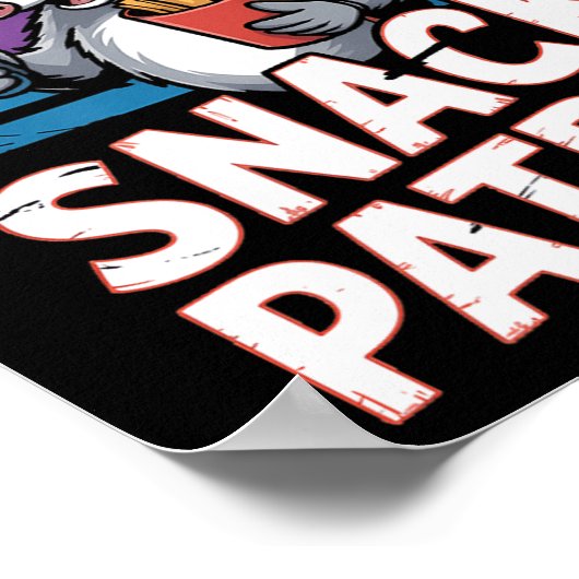 Possum Snacks Patrol met zaklamp en chips Hum Poster (Hoek)