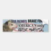 Possum Sticker - Ik rem voor Amerika's enige inwon (Voorkant)