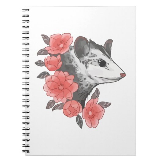 Possum with Flowers Notitieboek (Voorkant)