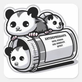 Possums Antidepressiva Vierkante Sticker