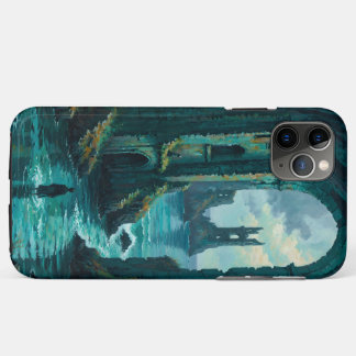 Post-Apocalyptic Flooded Ruins Teal Dystopian iPho iPhone 11 Pro Max Hoesje