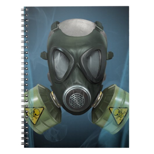 Post-Apocalyptic Gas Mask Notitieboek (Voorkant)