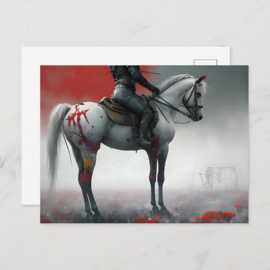 Post-apocalyptisch paard briefkaart (Voorkant / Achterkant)