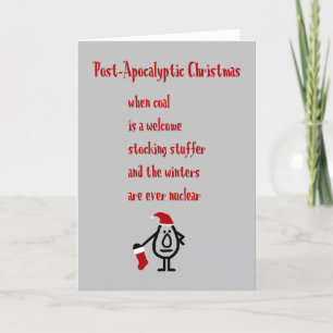 Post-apocalyptische Kerst - Grappig Kerstgedicht Feestdagen Kaart