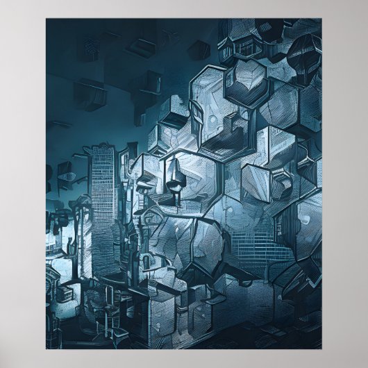 Post-apocalyptische stad poster (Voorkant)