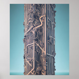 Post-apocalyptische stad poster