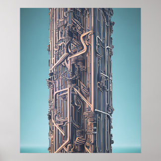 Post-apocalyptische stad poster