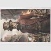 Post-appocalyptic Steampunk Man v1 Tissuepapier (Voorkant)