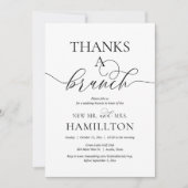 Post bruiloft Brunch, Bedankt een Brunch Uitnodigi Kaart (Voorkant)