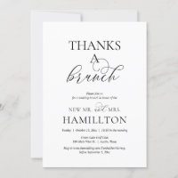 Post bruiloft Brunch, Bedankt een Brunch Uitnodigi