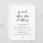 Post bruiloft Brunch, Brunch na de bruiloft Invi Kaart (Voorkant)