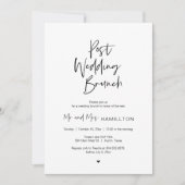 Post bruiloft Brunch, Modern minimalist, Eenvoudig Kaart (Voorkant)