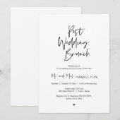 Post bruiloft Brunch, Modern minimalist, Eenvoudig Kaart (Voorkant / Achterkant)