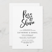 Post bruiloft Brunch, Rise & Shine Kaart (Voorkant / Achterkant)