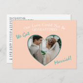 Post Bruiloft Celebration Party Foto Briefkaart (Voorkant / Achterkant)