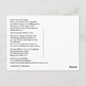 Post Bruiloft Celebration Party Foto Briefkaart (Achterkant)