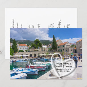 Post Bruiloft Receptie Party Getrouwd in Kroatië Kaart