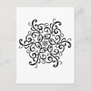 Post Card-Black en White Design Briefkaart
