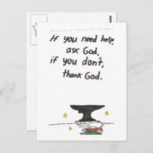 Post Card Funny-kerkborden Briefkaart (Voorkant / Achterkant)