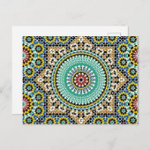 Post Card met Morrocan Design Briefkaart (Voorkant / Achterkant)